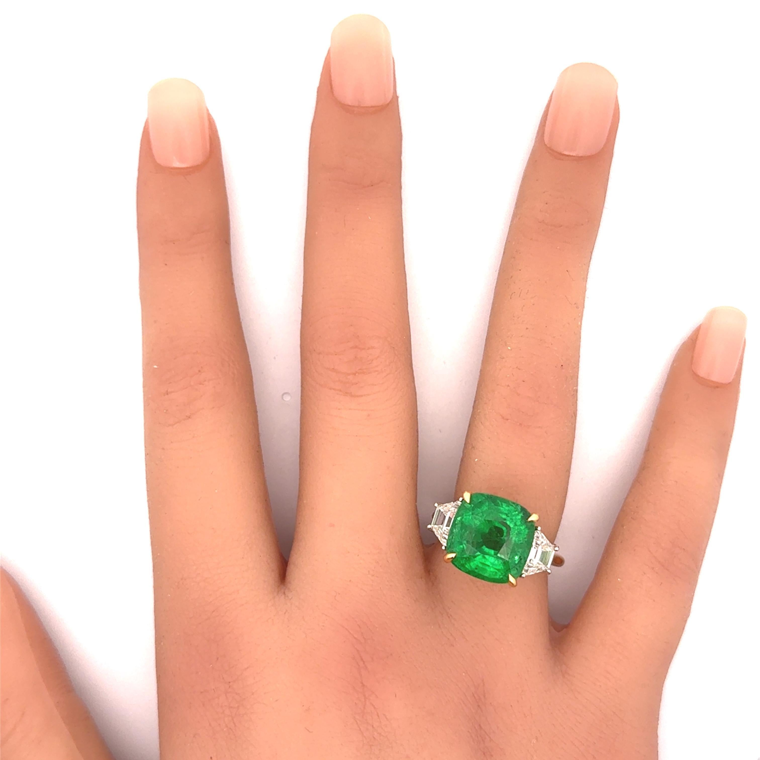 Eccezionale anello d'oro con granato tsavorite e diamante da 12,55 carati in vendita 1