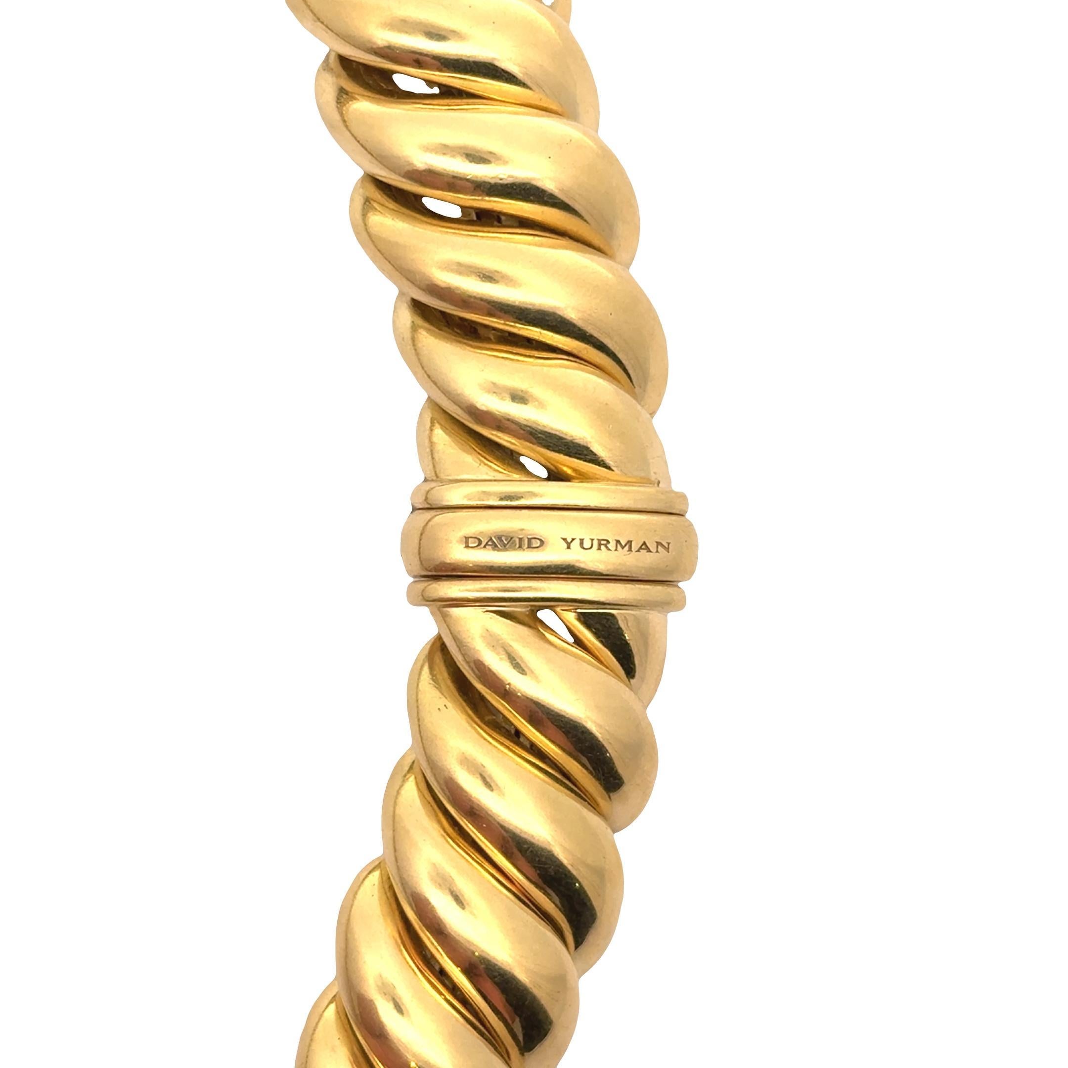 Donna David Yurman Collana a spirale ritorta in oro giallo 18 ct. in vendita