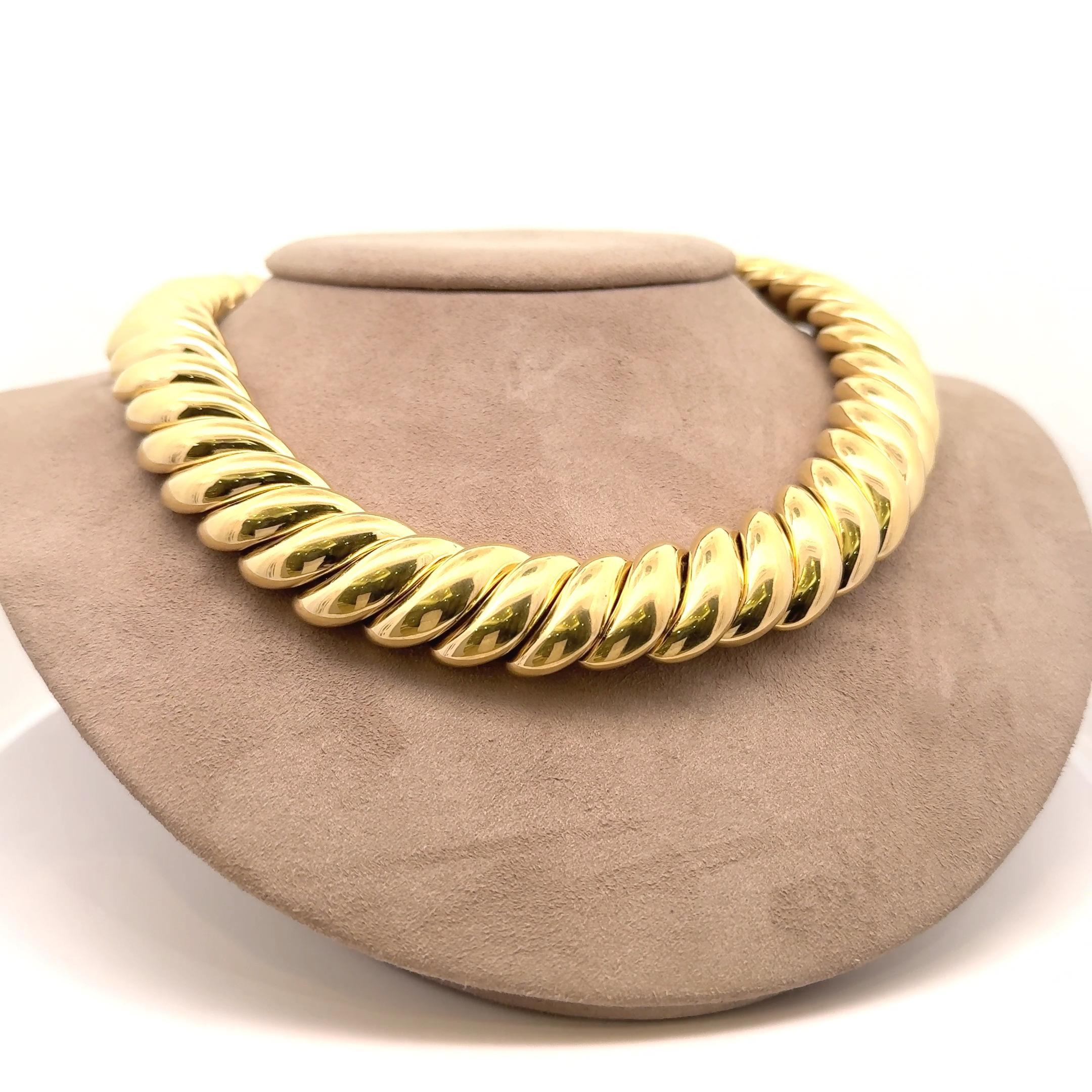 Contemporaneo David Yurman Collana a spirale ritorta in oro giallo 18 ct. in vendita