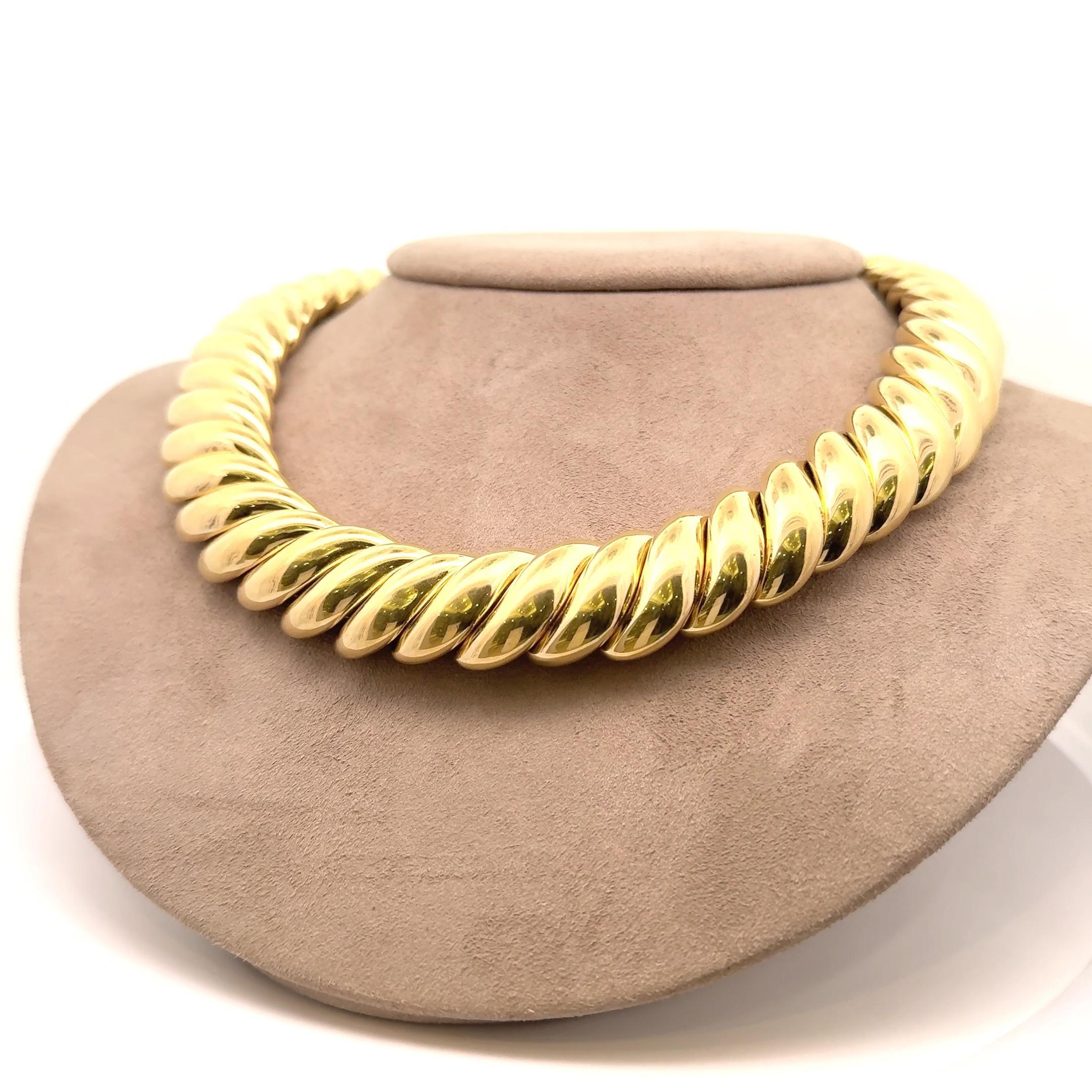 David Yurman Collana a spirale ritorta in oro giallo 18 ct. In condizioni ottime in vendita a Beverly Hills, CA