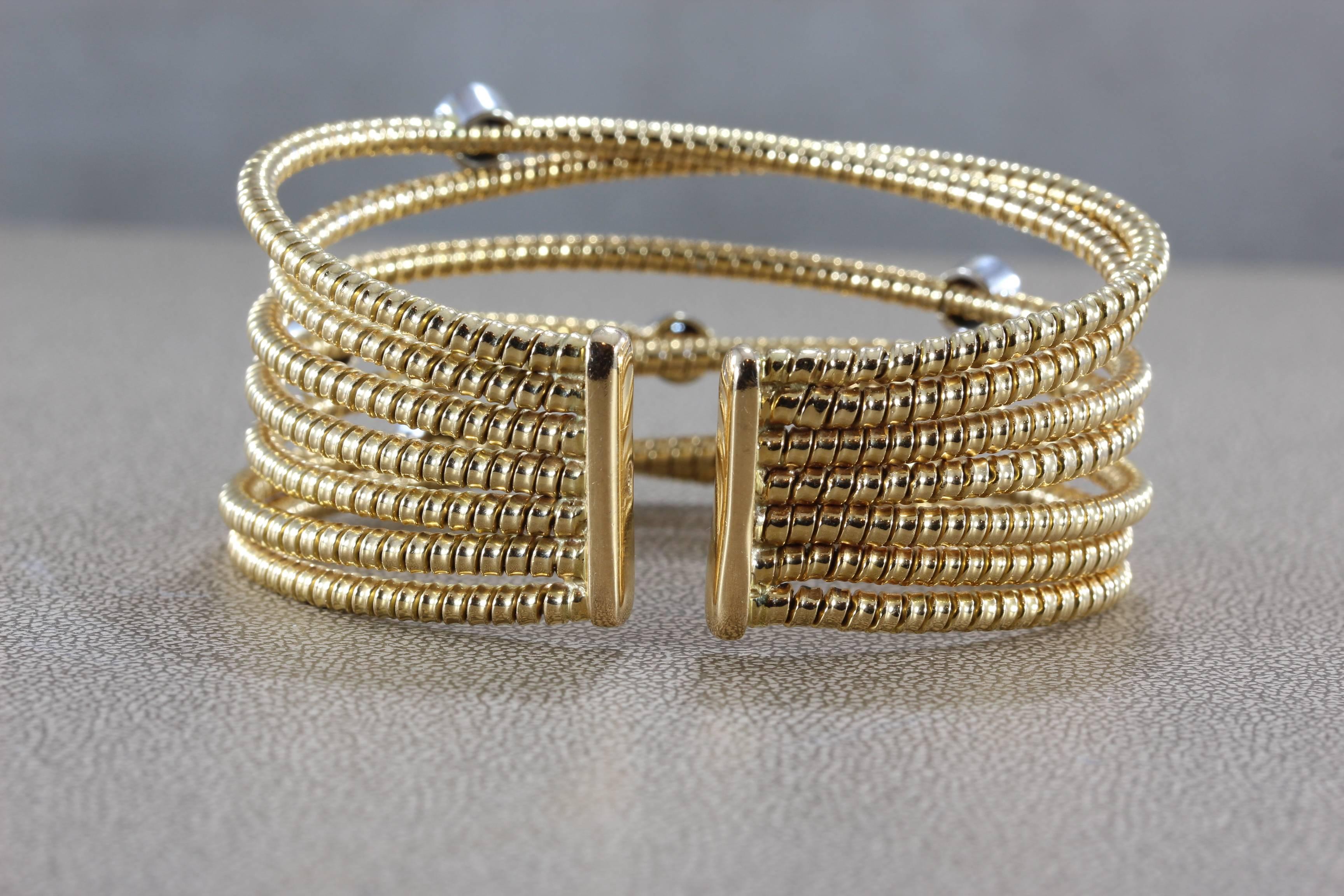 italian gold stretch bracelet