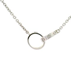 Cartier 18K White Gold Love Necklace