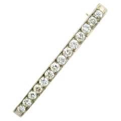 Art Deco Platinum Diamond Bar Pin Brooch, Circa 1929, 2.00ct