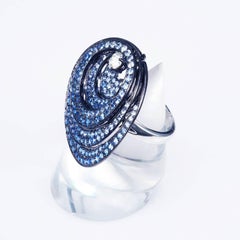 18K White gold Big Circle Ring