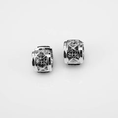 18K White gold invisible Sapphire Hoop Earrings