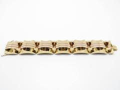 1940s French Retro Yellow And Rose Gold "Tank" Bracelet.
