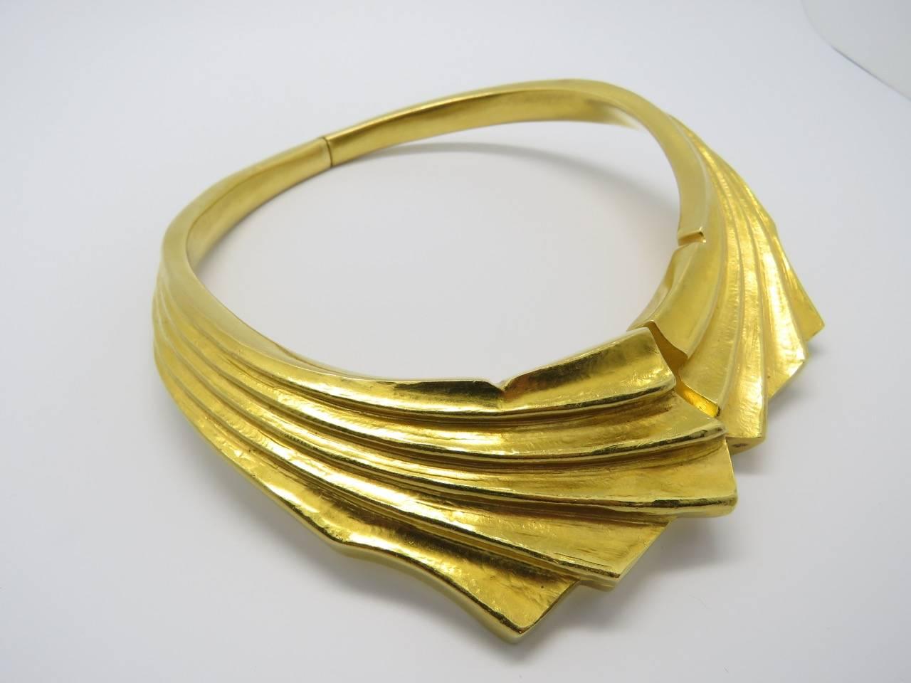 Splendid Ilias Lalaounis  Gold Collar Necklace. 3