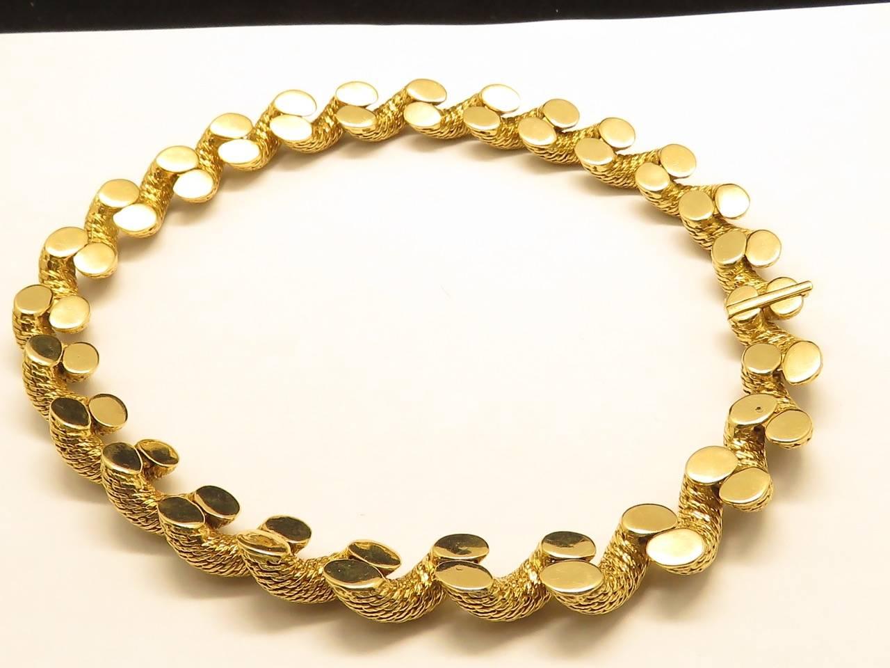 1960s Hermès Torsade Yellow Link Chain Necklace 2