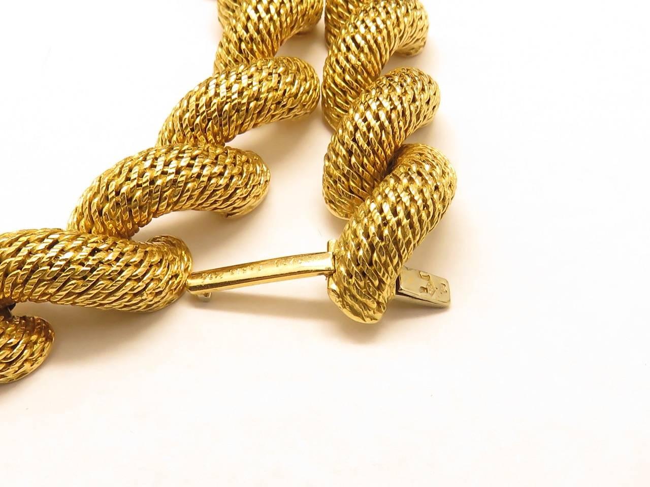1960s Hermès Torsade Yellow Link Chain Necklace 3