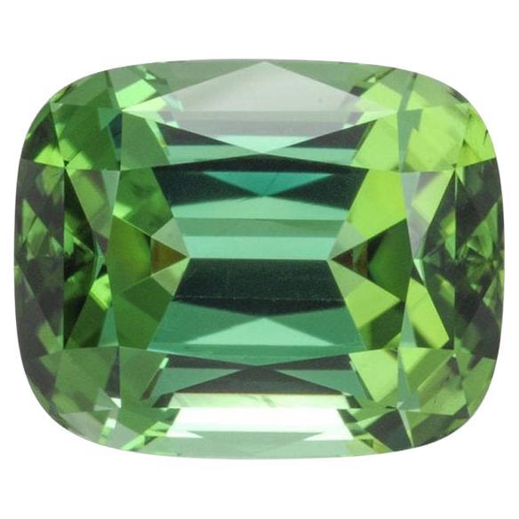 Green Tourmaline Ring Gem 11.23 Carat Cushion Loose Gemstone