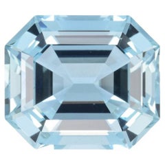 Aquamarine Ring Gem 11.25 Carat Emerald Cut Loose Gemstone