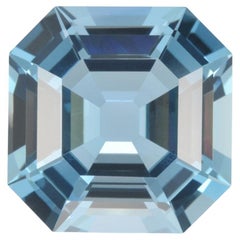 Aquamarine Ring Gem 35.68 Carat Asscher Cut Loose Gemstone