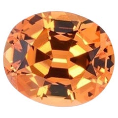 Mandarin Garnet Ring Gem 3.33 Carat Oval Loose Gemstone