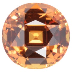 Unheated Orange Sapphire Ring Gem 8.10 Carat GIA No Heat Loose Gemstone