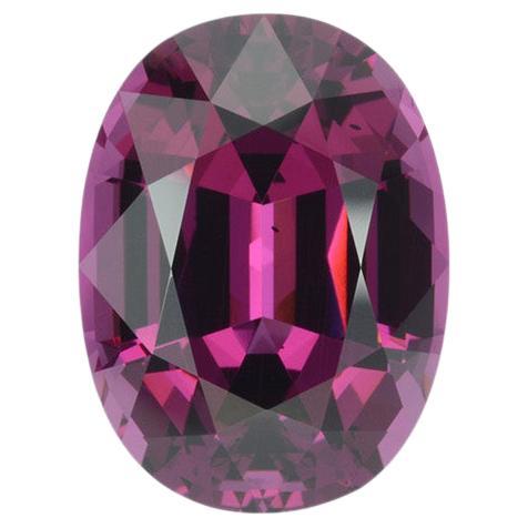 Bague en grenat violet royal non serti de 14,24 carats, pierre précieuse non sertie