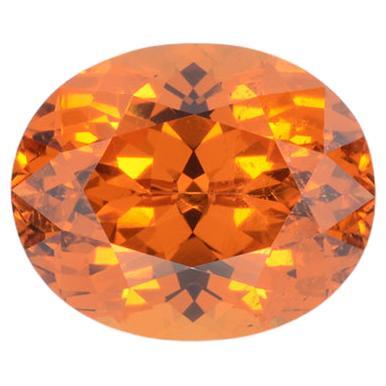 Mandarin Garnet Ring Gem 5.46 Carat Unset Oval Loose Gemstone In New Condition In Beverly Hills, CA