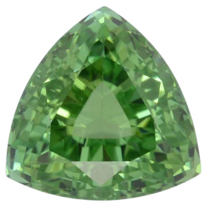 Mint Green Tourmaline Ring Gem 6.48 Carat Trillion Loose Gemstone