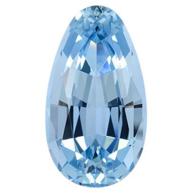 Contemporary Aquamarine Necklace Ring Gem 8.66 Carat Antique Pear Shape Loose Gemstone