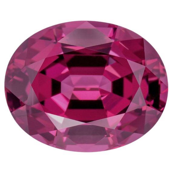 Rhodolite Garnet Ring Gem 9.27 Carat Unset Oval Loose Gemstone For Sale