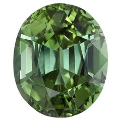 Green Tourmaline Ring Gem 5.49 Carat Oval Loose Gemstone