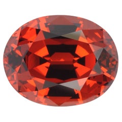 Spessartite Garnet Ring Gem 10.49 Carat Oval Loose Gemstone