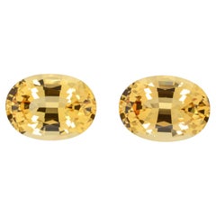 Imperial Topaz Earring Gemstones 8.26 Carats Oval Brazilian Loose Gems