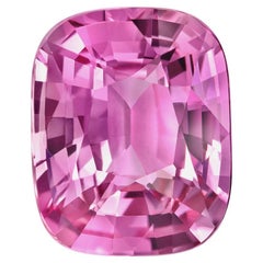 Unheated Pink Sapphire Ring Gem 3.06 Carat Cushion No Heat Ceylon Loose Gemstone