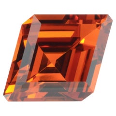 Mandarin Garnet Ring Necklace Gem 2.99 Carat Kite Shape Loose Gemstone