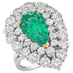 No Oil Colombian Emerald Ring 5.31 Carat AGL Certified Untreated
