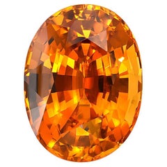 Mandarin-Granat Edelstein 13,54 Karat GIA zertifiziert Loser Edelstein