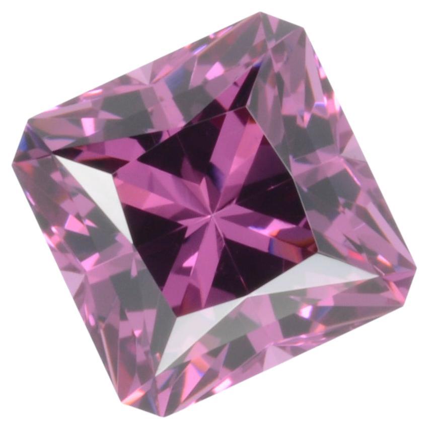 Purple Malaya Garnet Ring Gem 1.70 Carat Square Princess Cut Loose Gemstone In New Condition In Beverly Hills, CA