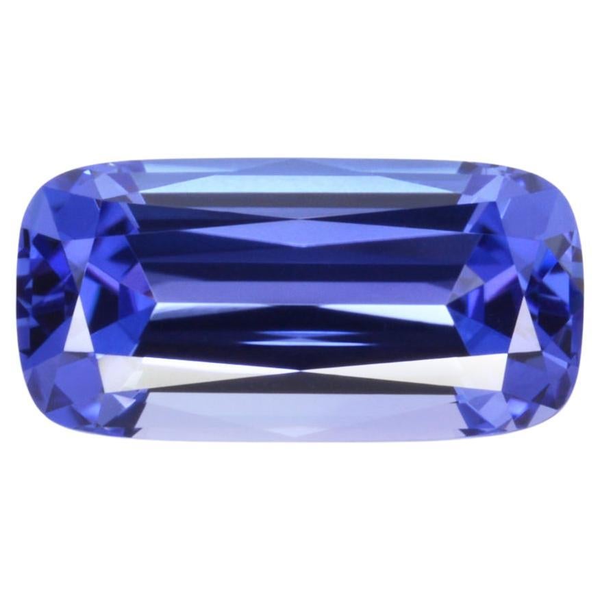 Tanzanite Ring Gem 4.69 Carat Elongated Rectangular Cushion Loose Gemstone