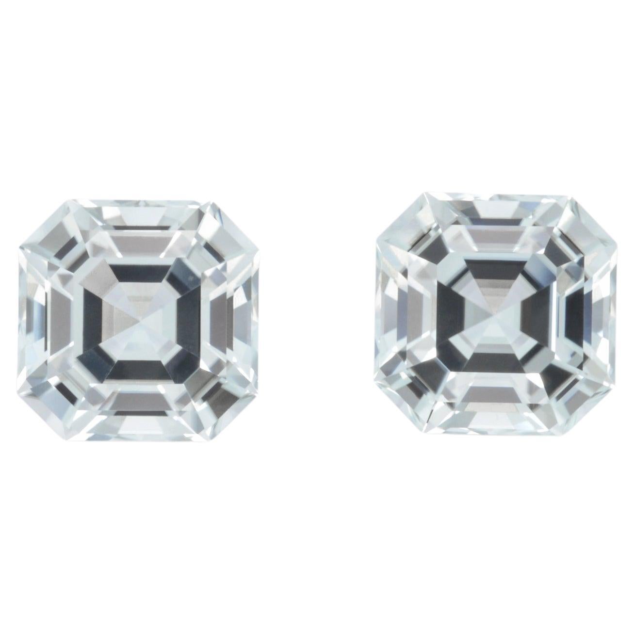 Tourmaline Earrings Gemstone Pair 11.26 Carat Unset Asscher Cut Loose Gems