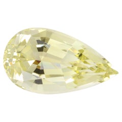 Heliodor Beryll Ring Halskette Edelstein 11,98 Karat Birnenform Loser Edelstein