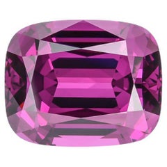 Bague en grenat rhodolite taille émeraude de 16,44 carats, pierre précieuse non sertie