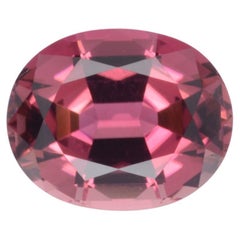 Bague en tourmaline rose pourpre non sertie de 1,88 carat et pierre précieuse taille ovale