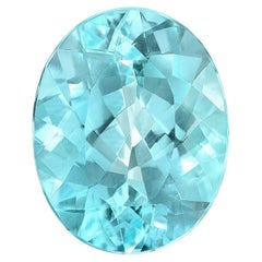 Bague en tourmaline Paraiba, pierre précieuse taille ovale non sertie de 3,74 carats, pure et épurée