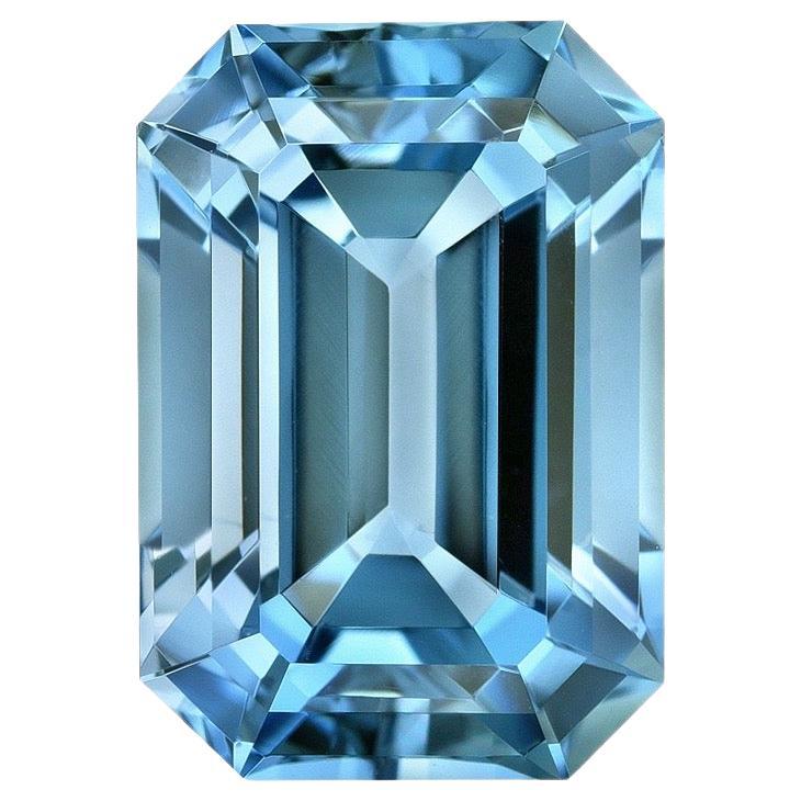 Aquamarine Ring Gem 1.79 Carat Emerald Cut Loose Gemstone Loupe Clean