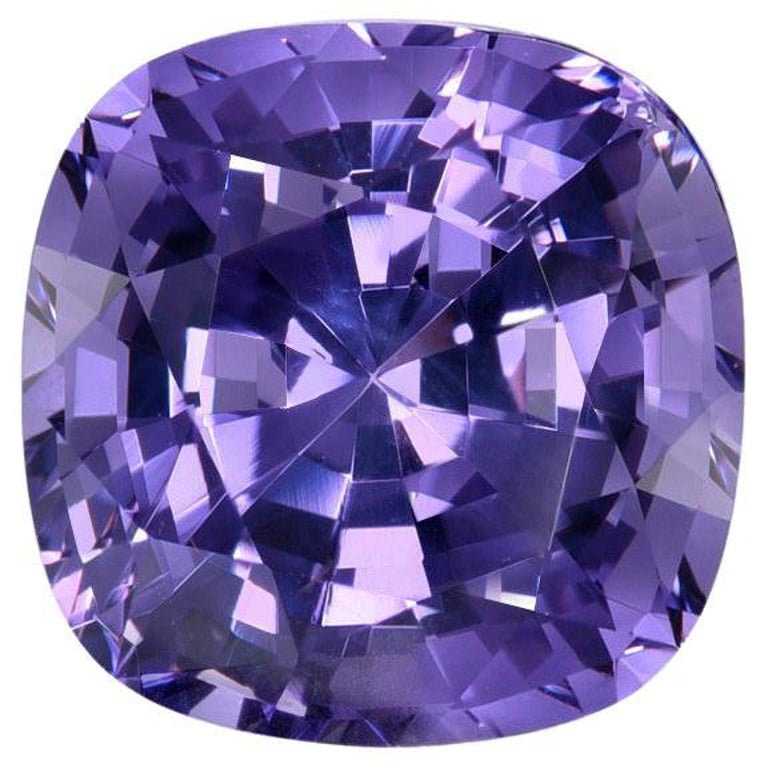 Purple Spinel Ring Gem 4.63 Carat Cushion Loose Gemstone Loupe Clean For Sale