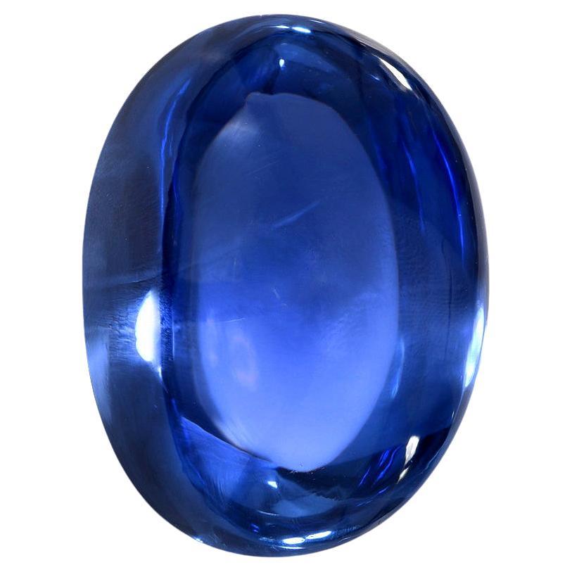 Unheated Blue Sapphire Ring Gem 9.06 Carat Oval Cabochon Loose Gemstone