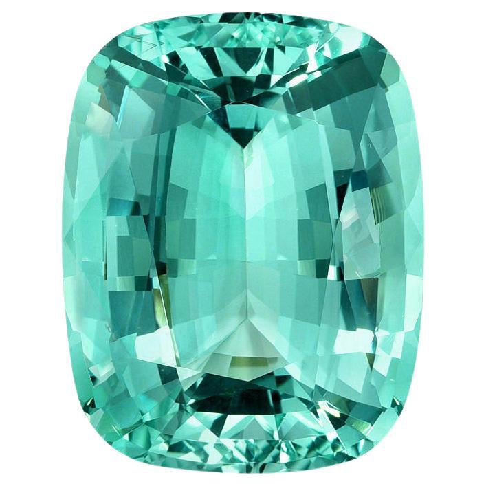 Green Beryl Ring Gem Princess Cut 15.52 Carat Unset Loose Gemstone For