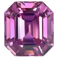 Pink Spinel Ring Gem 6.04 Carat Emerald Cut Loose Gemstone Loupe Clean