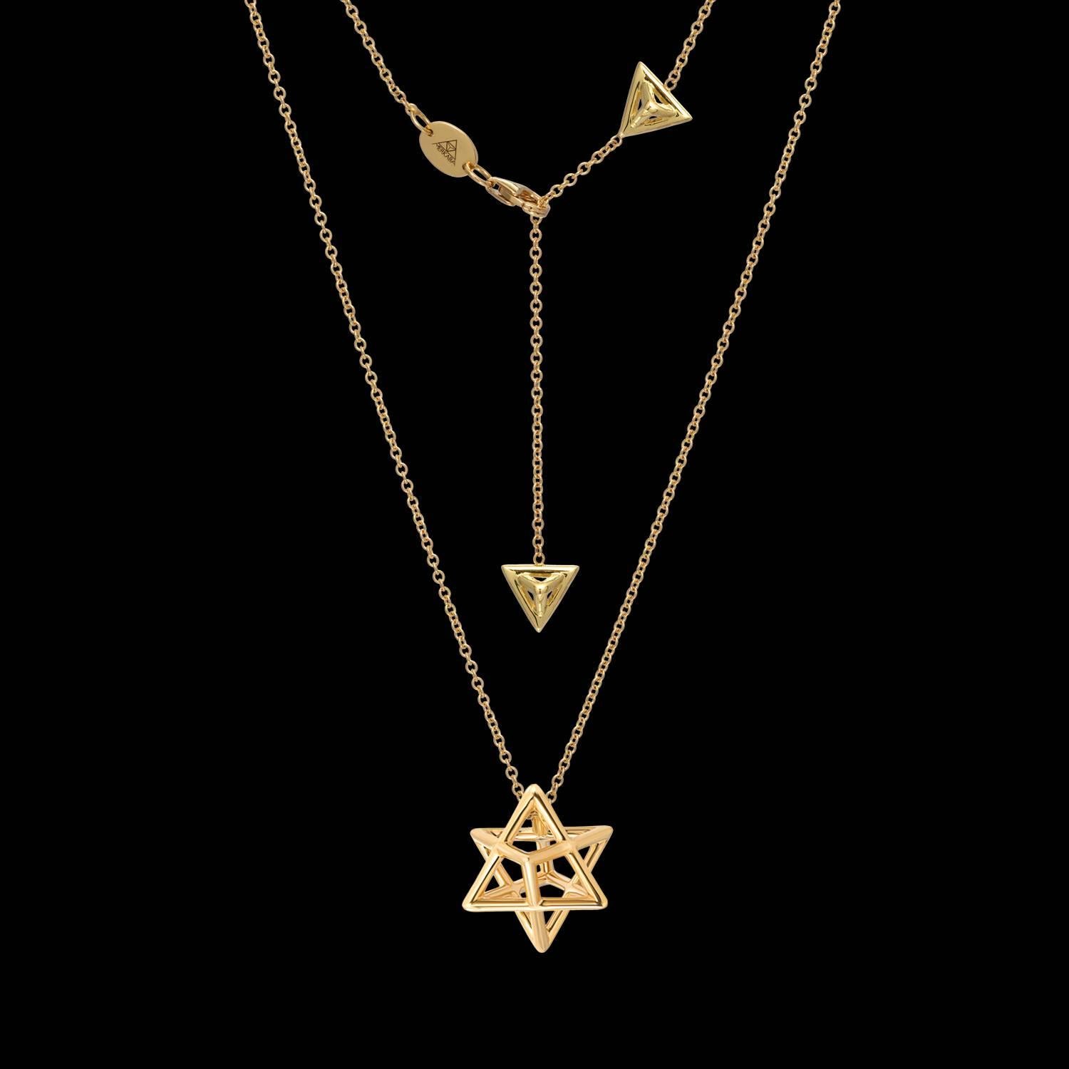 gold merkaba pendant