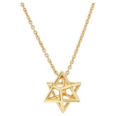 3D Star Of David Necklace 18K Gold Plated - Perfect Jewish Gift For Bar Mitzvah.