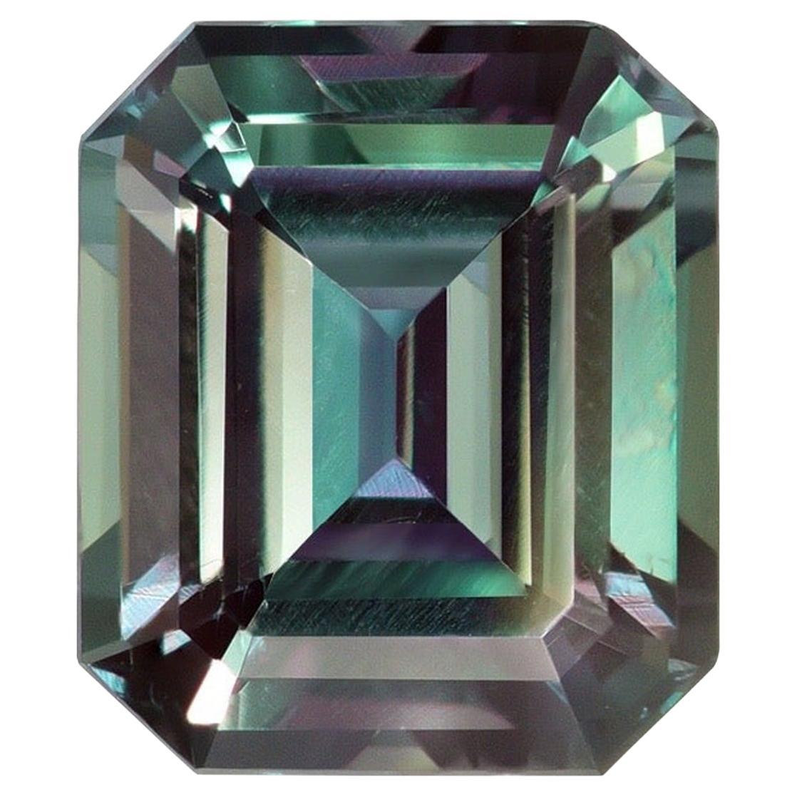 Alexandrite Ring Gem 2.07 Carat Emerald Cut Brazil Loose Gemstone