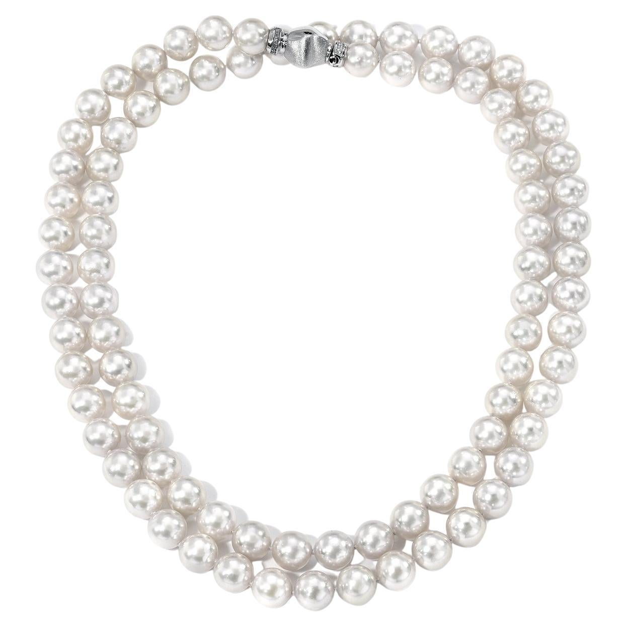 Japanese Akoya Pearl Necklace In New Condition In Beverly Hills, CA