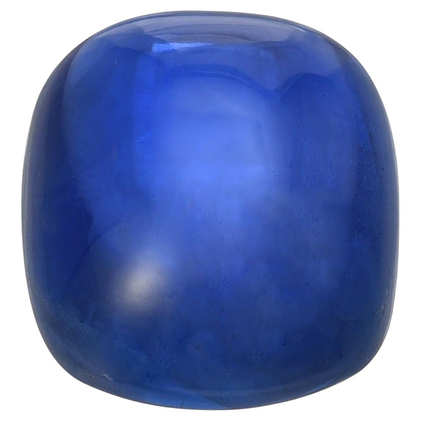 Unheated Burma Sapphire Cabochon Ring Gem 15 Carat Loose Gemstone For Sale