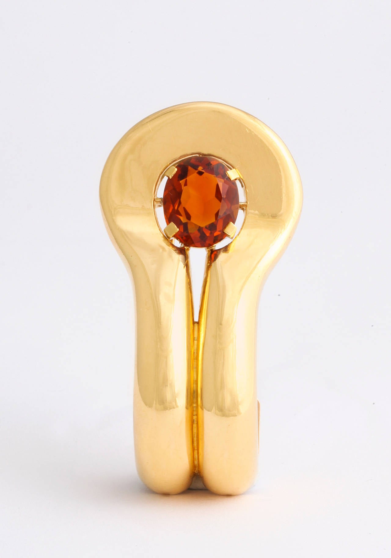 1940s Suzanne Belperron Citrine Gold Clip