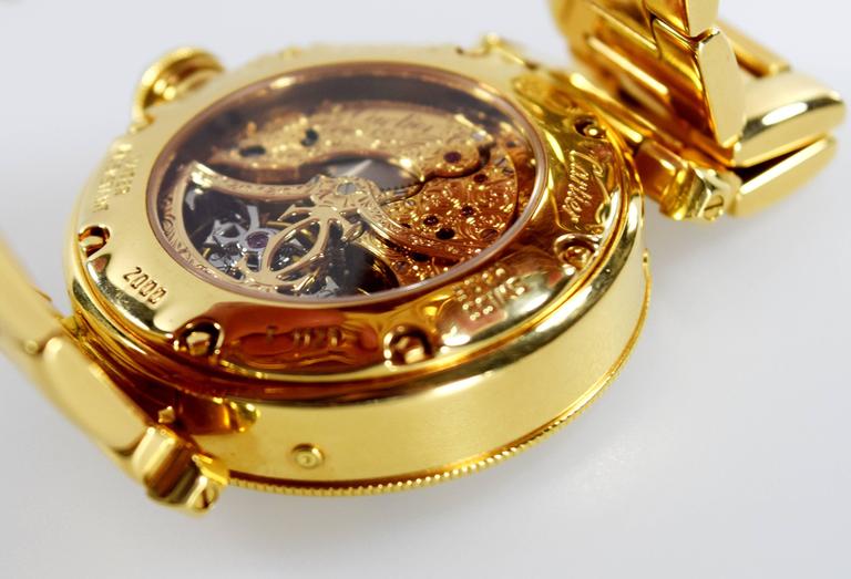 Cartier Yellow Gold Pasha de Cartier Skeletonised Tourbillon Automatic Watch In New Condition In Switzerland, CH