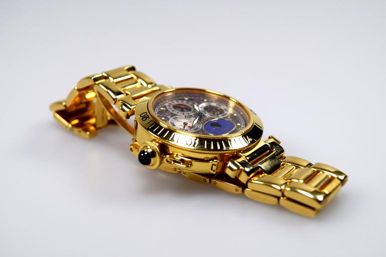 Men's Cartier Yellow Gold Pasha de Cartier Skeletonised Tourbillon Automatic Watch